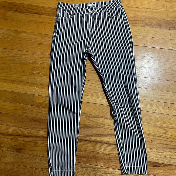 Bershka blue and white striped pants women’s size 8 - Picture 5 of 8